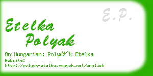 etelka polyak business card